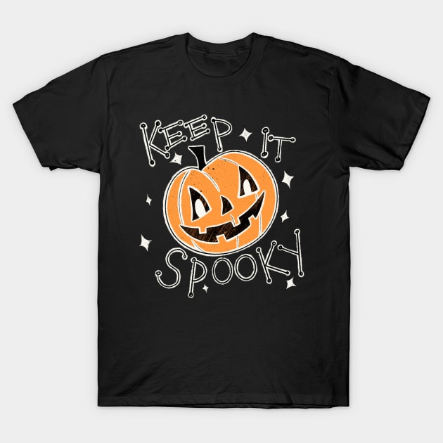 Keep it Spooky! Orange T-Shirt by LeMae Macabre